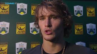 Zverev Reflects On Masters 1000 Success, Looks Ahead To Khachanov Encounter In Paris 2018