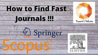 How to Find Fast Journals كيفية ايجاد مجلات علمية سريعة