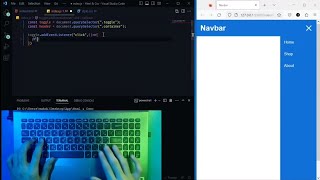 ASMR Programming -Coding Responsive Navbar with Html and Css - No Talking