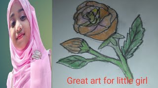 Rose Drawing /How to Draw a Rose step by step /Rose Drawing Easy /How to Draw a Rose easy Art