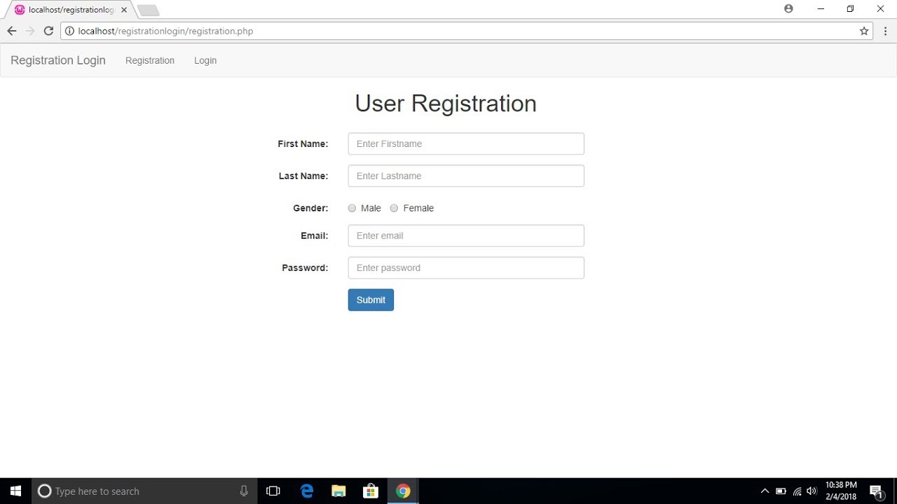 User Registration And Login System Using PHP And MYSQLI - YouTube