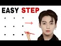 How to draw BTS Jungkook drawing step by step