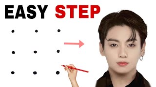 How to draw BTS Jungkook drawing step by step