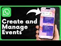 New WhatsApp Feature: How to Use Events in Group & Private Chats