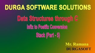 data structures Infix to Postfix Conversion Stack (Part - 5) By Ramana Sir
