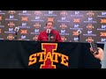 Iowa State head coach Steve Prohm previews road game against Baylor