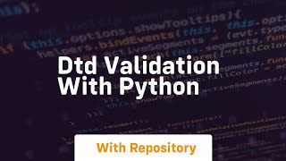 DTD Validation With Python