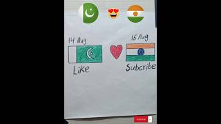 Pakistan 🇵🇰🤝 India 🇮🇳 (Subscribe)#trending #drawing #pencilart #art #shorts #1million #viral