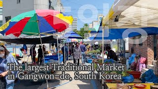 [4K VLog] Donghae Bukpyeong 5iljang. The largest Traditional Market in Gangwon-do, Korea.