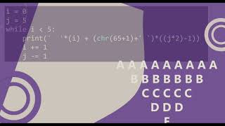 91 Alphabet Triangle Pattern without any pre-defined method using while loop in Python