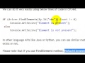 How to check if Element exists in Selenium