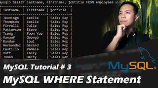 SQL Tutorial 3: WHERE Statement - CodeLikeLD Tagalog Tutorials