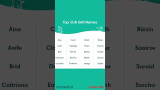 Top Irish Girl Names 🇮🇪 👧 #shorts #babynames