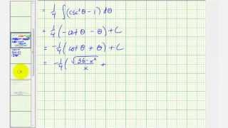 Ex 3: Integration Using Trigonometric Substitution