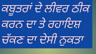 ਹਾਂਜੀ ਮਿੱਤਰੋ ਕਬੂਤਰਾਂ ਦੇ ਲੀਵਰ ਠੀਕ ਕਰਨ ਤੇ ਰਹਾਇਸ਼ ਚੱਕਣ ਦਾ ਦੇਸੀ ਤਰੀਕਾ ਪੂਰੀ ਵੀਡੀਓ ਜਰੂਰ ਦੇਖਿਓ #ਗੈਰੀ ਸਵੱਦੀ