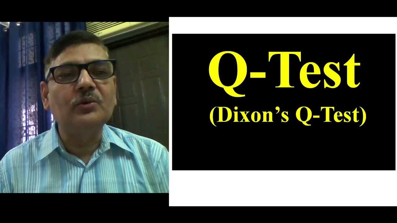 Q-Test (Dixon's Q-Test Or Outlier Test) - YouTube