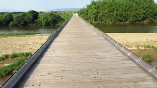 木津川　流れ橋