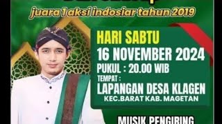 LIVE PENGAJIAN DILAPANGAN DESA KLAGEN KEC BARAT MAGETAN 16 NOVEMBER 2024