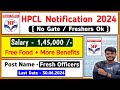 ₹1,45,000 Salary 👉 HPCL Notification 2024 | No Gate | Freshers Eligibile | jobs for you tamizha