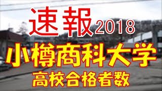 【速報】小樽商科大学　2018年(平成30年)　合格者数高校別ランキング