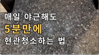 매일 야근해도 5분만에 현관청소 하는 법/친환경바닥청소/초간편 청소법