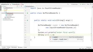 Java Exercise, read String input using BufferedReader class