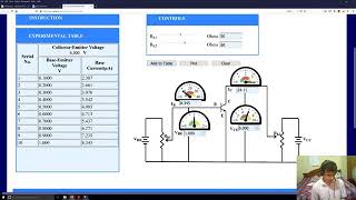 Virtual Lab on Common Emitter Configuration