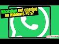 WhatsApp App Not Opening on Windows? Do This Now