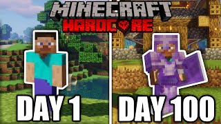 I Survived 100 Days in HARDCORE Minecraft... And Here's What Happened