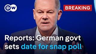 Reports: Date for early elections in Germany set for February 23 | DW News