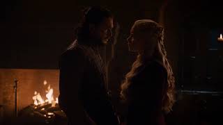 Daenerys wants jon to keep his identity secret  || GOT S08E04 || jons shys away from making love