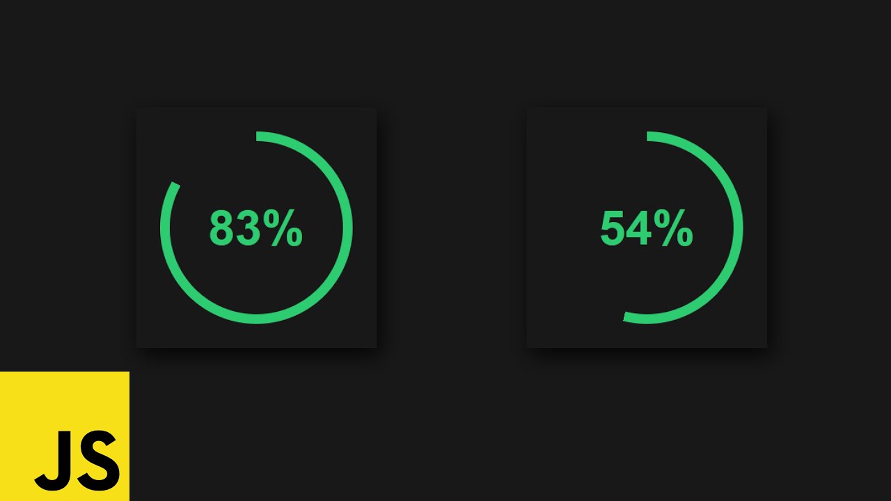 How To Create Circular Progress Bar Using Html Css Javascript