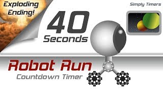 40 sec racing robot countdown timer with exploding ending