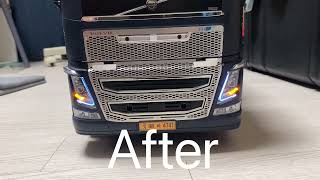 Tamiya 1/14 Rc Scale truck Volvo FH16 750 10x4 / Upgrade Tamiya style turn signal more realistically