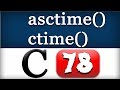 asctime, ctime Functions in C Programming Language Video Tutorial