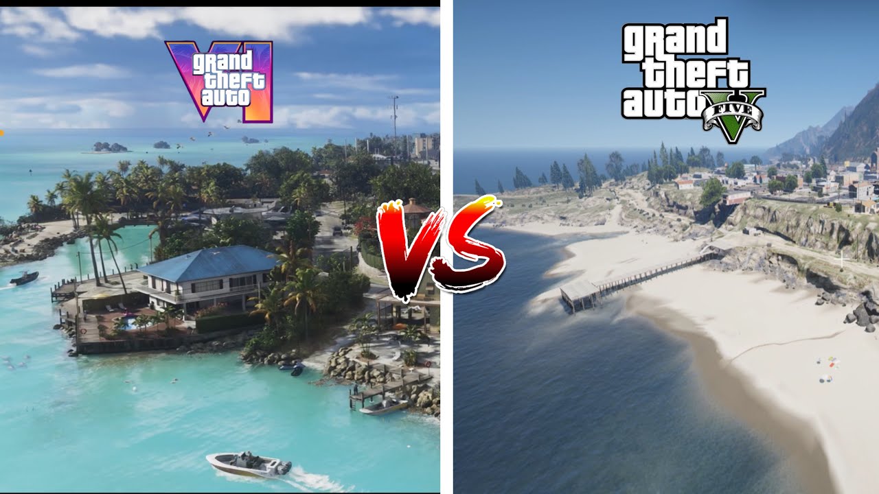Gta 6 Vs Gta 5 Graphics Details Comparison Ultra Realistic Youtube