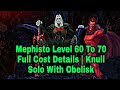 Mephisto Level 60 To 70 Full Cost Details | Knull Solo With Obelisk - Marvel Future Fight