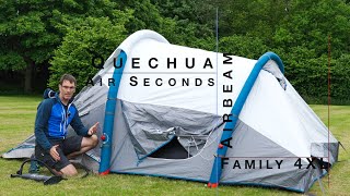 Inflatable Family Camping Tent  - Quechua Decathlon Air Seconds 4 XL, Easy To Pitch, Best Value