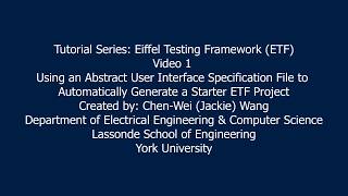 Tutorial on ETF (Eiffel Testing Framework): Part 1
