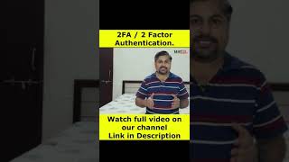 Two Factor Authentication Explained in Hindi #shorts #2fa #2factorauthentication