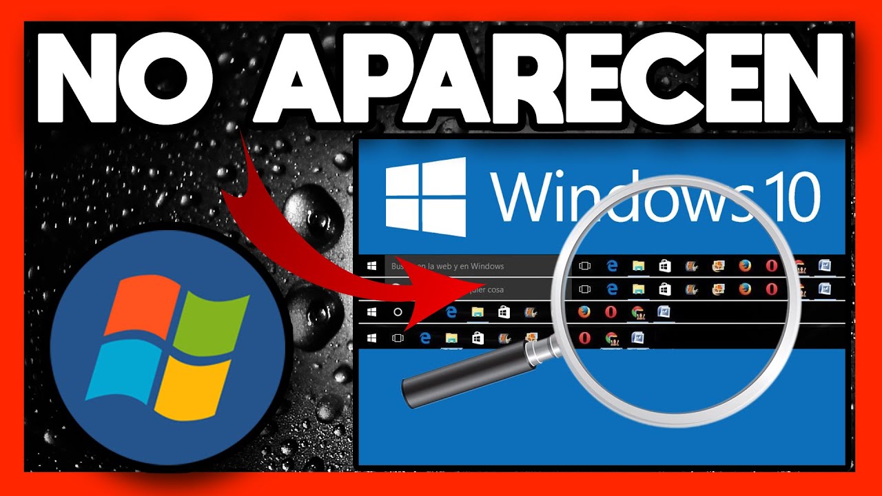 NO ME APARECEN LOS ICONOS EN LA BARRA DE TAREAS EN WINDOWS 10 [SOLUCION ...