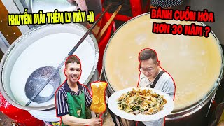 Đến BÁNH CUỐN HÒA Bán Suốt 30 Mấy Năm Và Lý Do Dĩa Khổng Lồ Xuất Trận Cùng Ly Khổng Lồ.