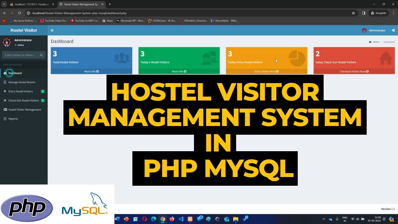 Online Hostel Visitor Management System In Php Mysql Complete Source