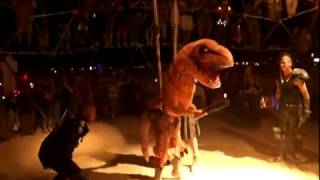 T-Rex fight in the Deathguild Thunderdome at Burninman 2016