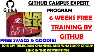 GitHub Campus Experts Program | Github Free Training with Certificate | Swags & Goodies By GitHub