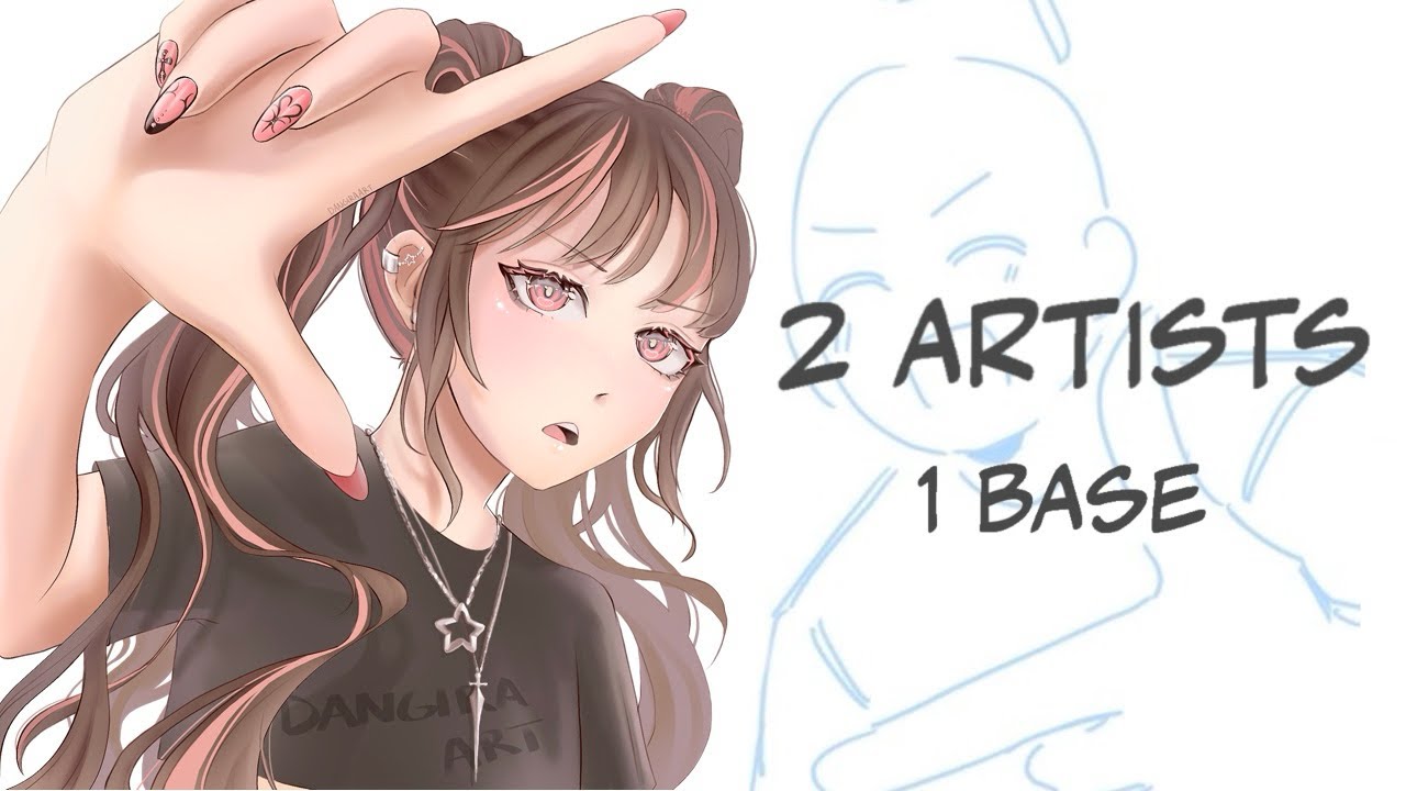 2 Artists 1 Base Challenge Art Collab Youtube