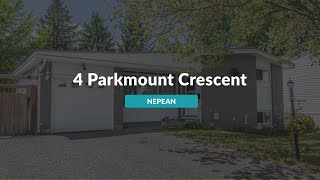 Unreserved - 4 Parkmount Crescent in Nepean, Ottawa