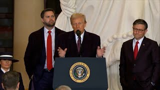 President Trump delivers remarks in Emancipation Hall | Raw