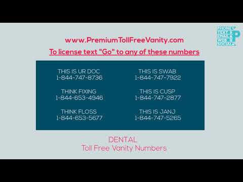 Buy Local Toll Free Vanity Numbers in Dental Buy Local Toll Free Vanity Numbers in Dental