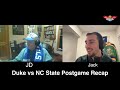 duke basketball duke vs nc state postgame recap